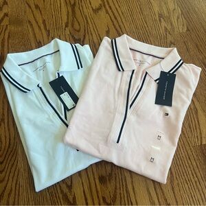 🛑SOLD OUT 🛑Tommy Hilfiger Women’s Polo Shirts Size M – Pink & White Short Sleeve